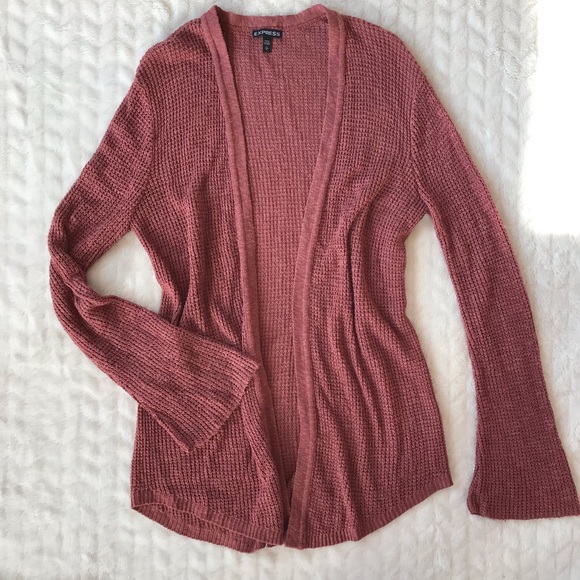 dusty rose cardigan sweater